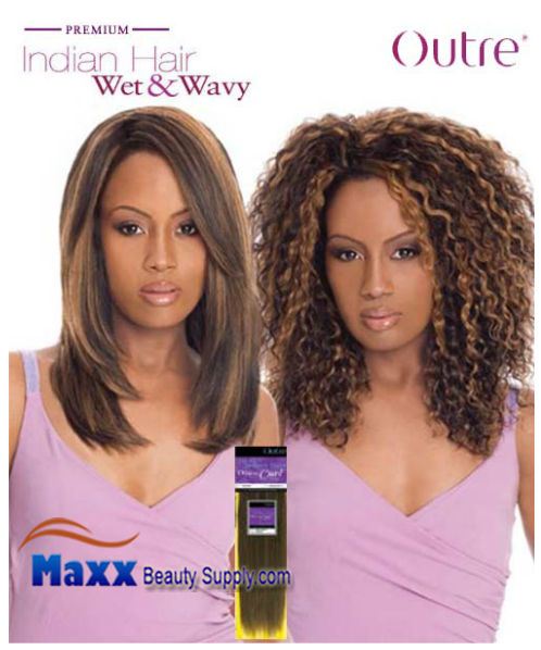 Outre Premium Indian Hair Weave Wet & Wavy Human Hair - Disco Curl 10"